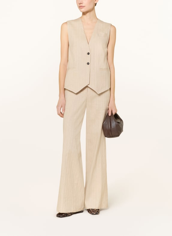 MAX & Co. Gilet blazer CANZONE avec lin BEIGE