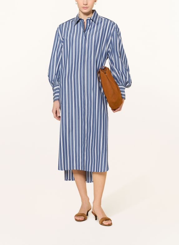 MAX & Co. Robe chemise PARTY BLEU FONCÉ / BLANC