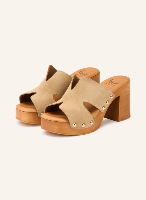 È MIA Mules mit Nieten BEIGE