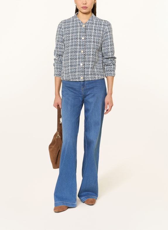 BETTY&CO bouclé jacket ECRU / LIGHT BLUE / DARK BLUE