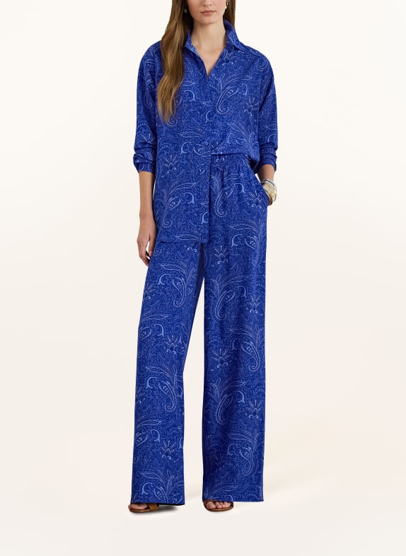 LAUREN RALPH LAUREN overhemdblouse DONKERBLAUW