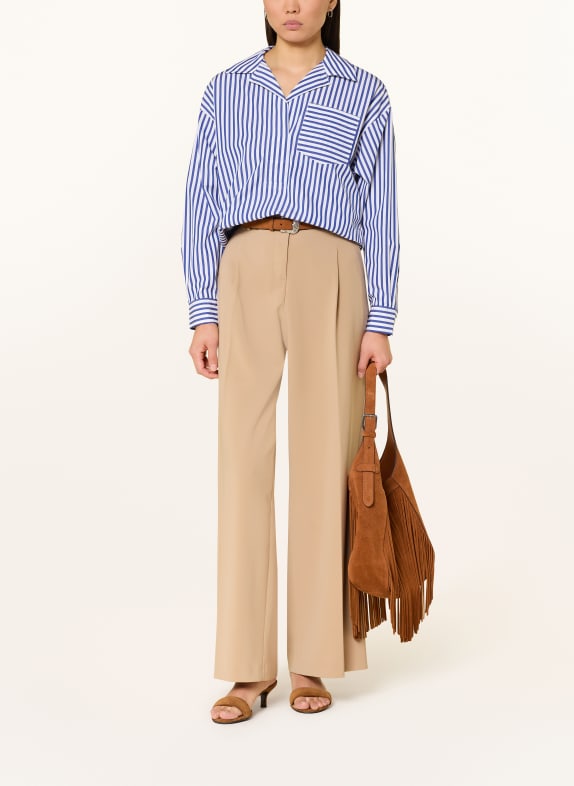 LAUREN RALPH LAUREN blouse BLAUW / WIT