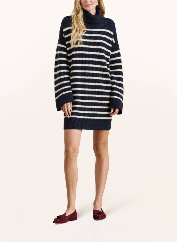 LAUREN RALPH LAUREN sukienka z dzianiny GRANATOWY / KREMOWY