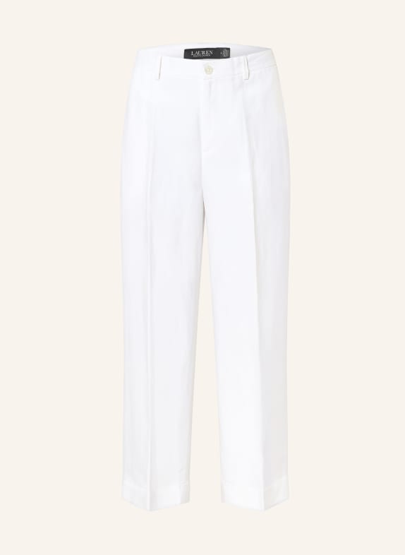 LAUREN RALPH LAUREN Hose mit Leinen WEISS