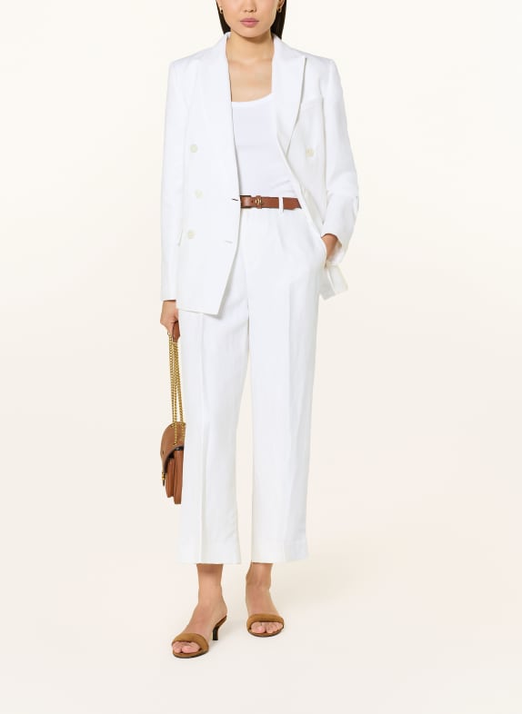 LAUREN RALPH LAUREN Broek met linnen WIT