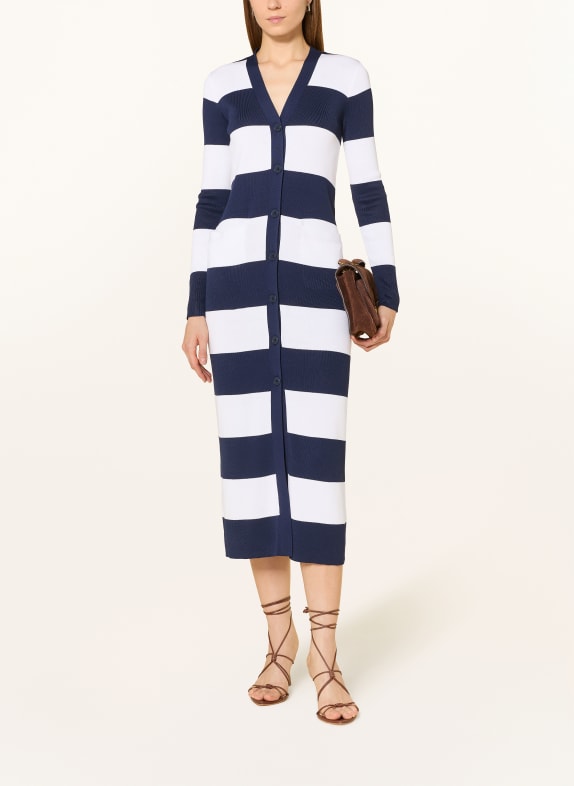 LAUREN RALPH LAUREN gebreide jas DONKERBLAUW / WIT