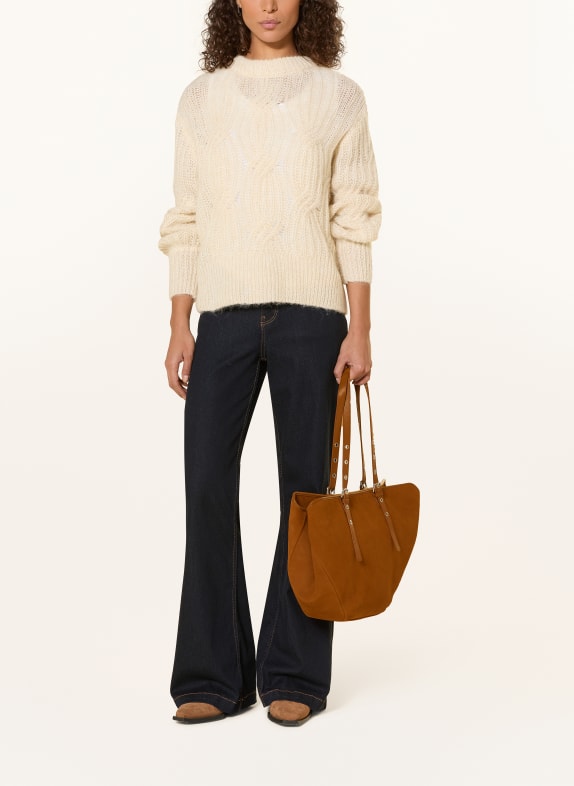 NÚNOO Shopper NORA met etui COGNAC / ZILVER