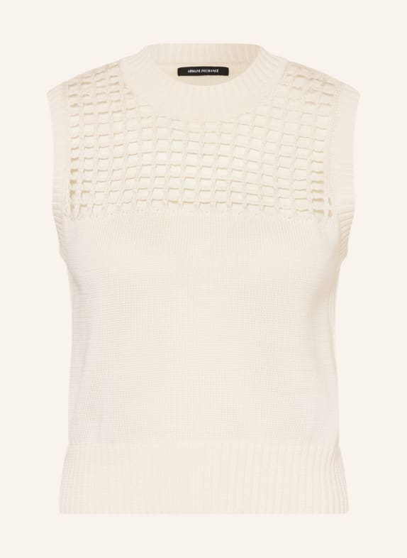 ARMANI EXCHANGE sleeveless sweater ECRU