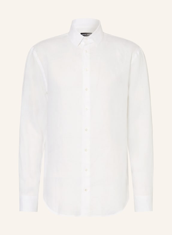 GIORGIO ARMANI Leinenhemd Regular Fit WEISS