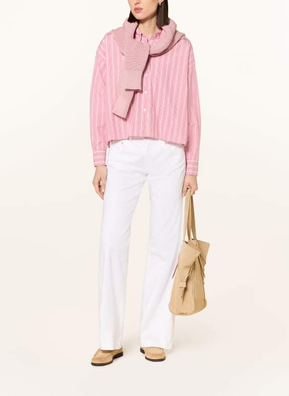 Herrlicher Overhemdblouse TILA ROZE / ROOD / WIT