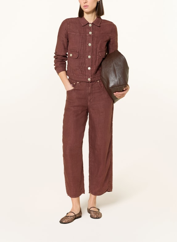 Herrlicher DOTTY linen jacket DARK RED