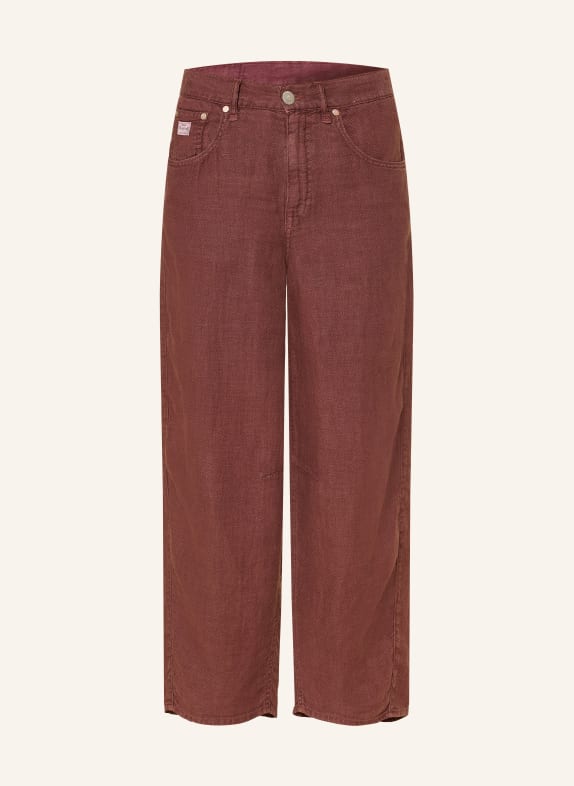 Herrlicher 7/8 kalhoty BARROW s kapsami TMAVĚ ČERVENÁ