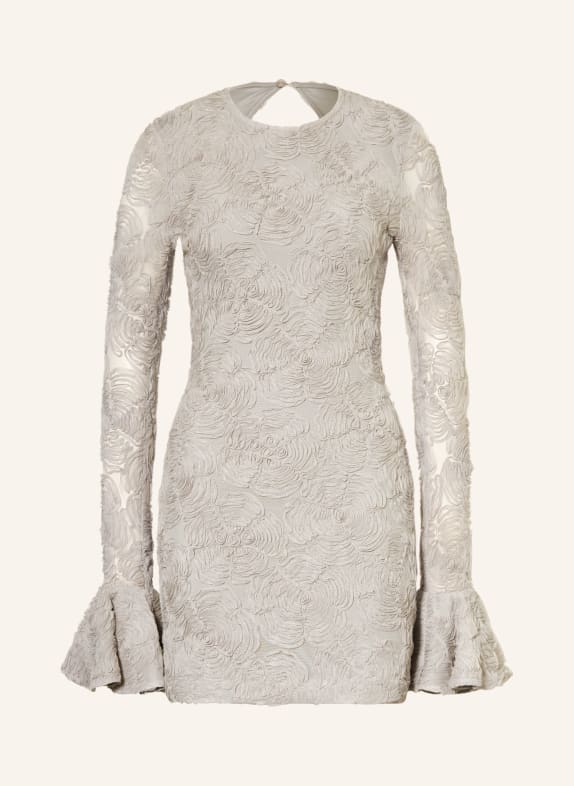 ROTATE Mesh-Kleid mit Volants GRAU