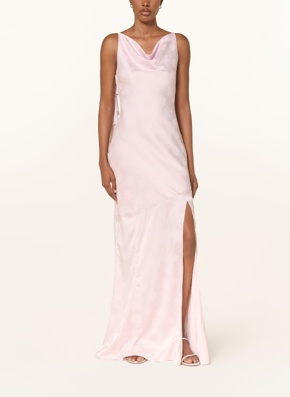 ROTATE Abendkleid mit Volants HELLROSA