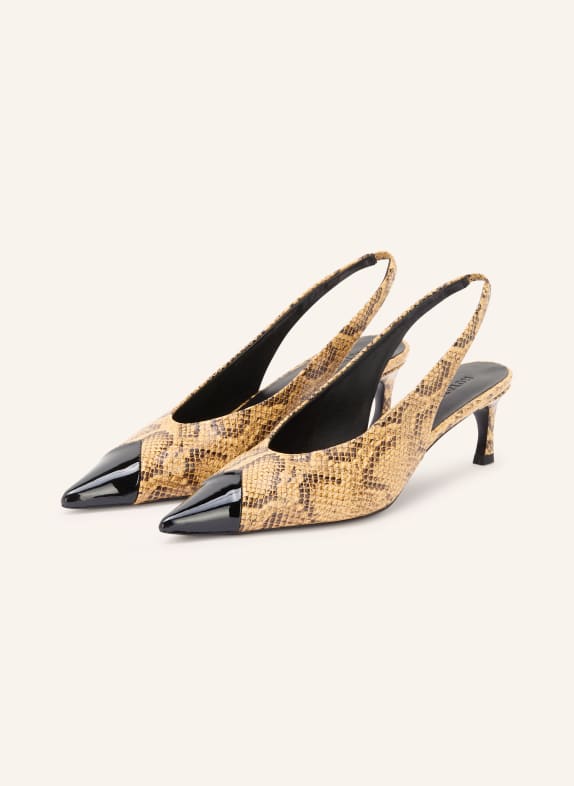 ROTATE Slingpumps CAMEL / SCHWARZ