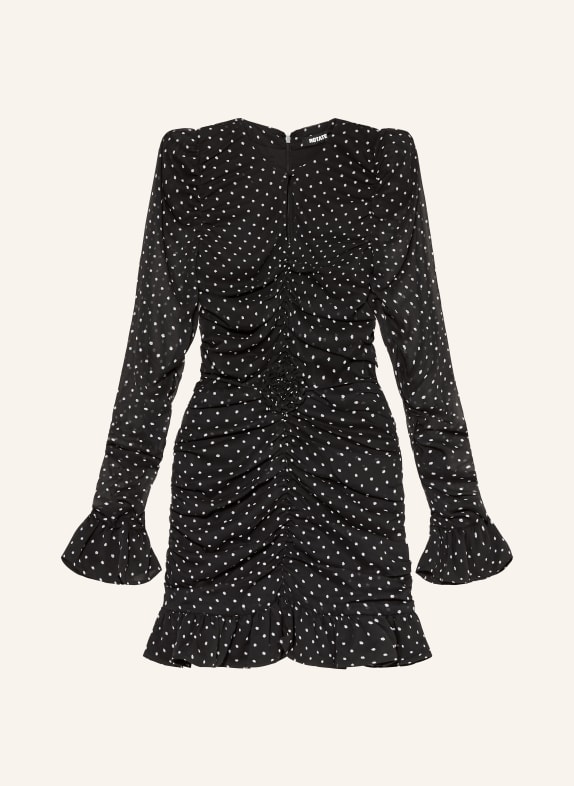ROTATE Kleid SCHWARZ / WEISS