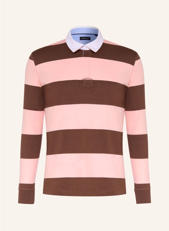 STROKESMAN'S rugbyové tričko HNĚDÁ / RŮŽOVÁ