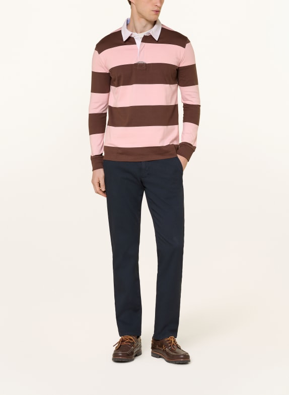 STROKESMAN'S rugbyshirt BRUIN / ROZE