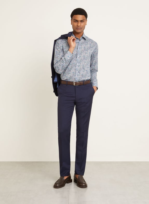 ETRO Overhemd Slim Fit LICHTBLAUW / LICHTROOD / GROEN