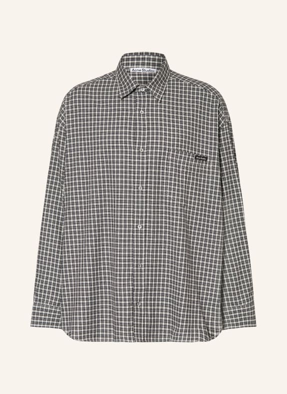 Acne Studios Flanellhemd Loose Fit SCHWARZ / WEISS
