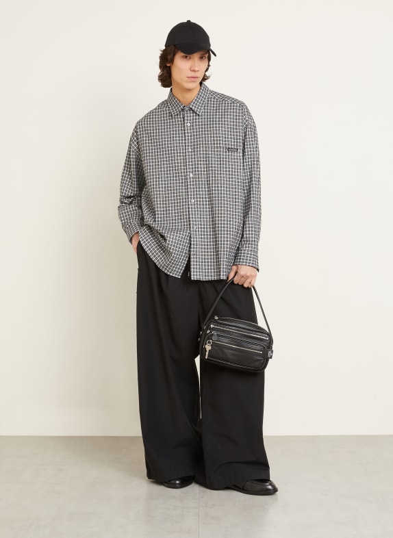 Acne Studios Flanellen overhemd Loose Fit ZWART / WIT