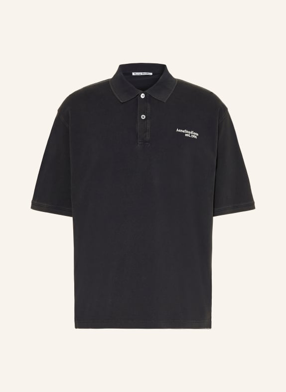 Acne Studios Piqué-Poloshirt SCHWARZ