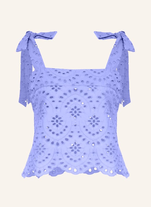 Poupette St Barth Top NOA aus Lochspitze BLAU
