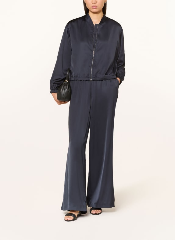 comma Satinblouson DUNKELBLAU