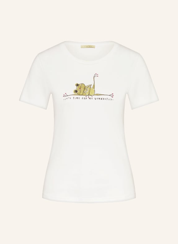 lilienfels T-Shirt mit Schmucksteinen CREME / PINK / HELLGRÜN