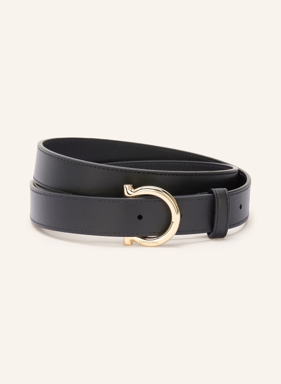 FERRAGAMO leather belt BLACK