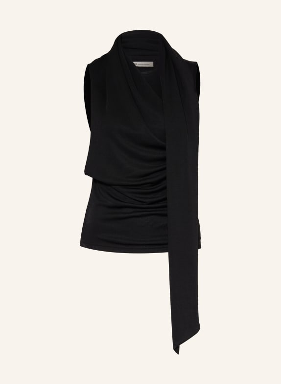 AMI PARIS Blůza s mašlí ČERNÁ