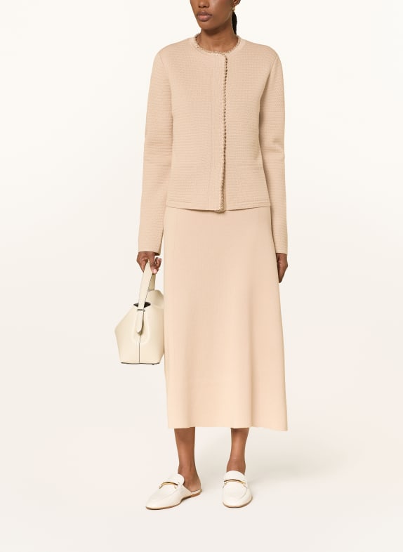 FABIANA FILIPPI Strickjacke mit Glitzergarn BEIGE