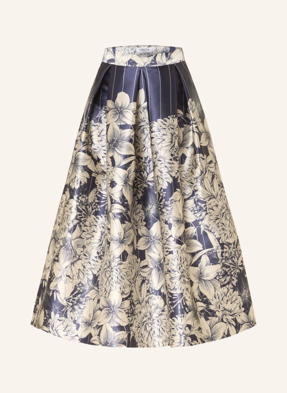 LUNATICA MILANO satynowa spódnica GRANATOWY / JASNOCZARY