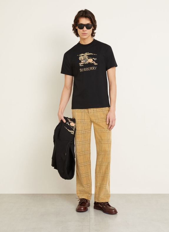 BURBERRY T-Shirt SETH SCHWARZ / BEIGE / ROT