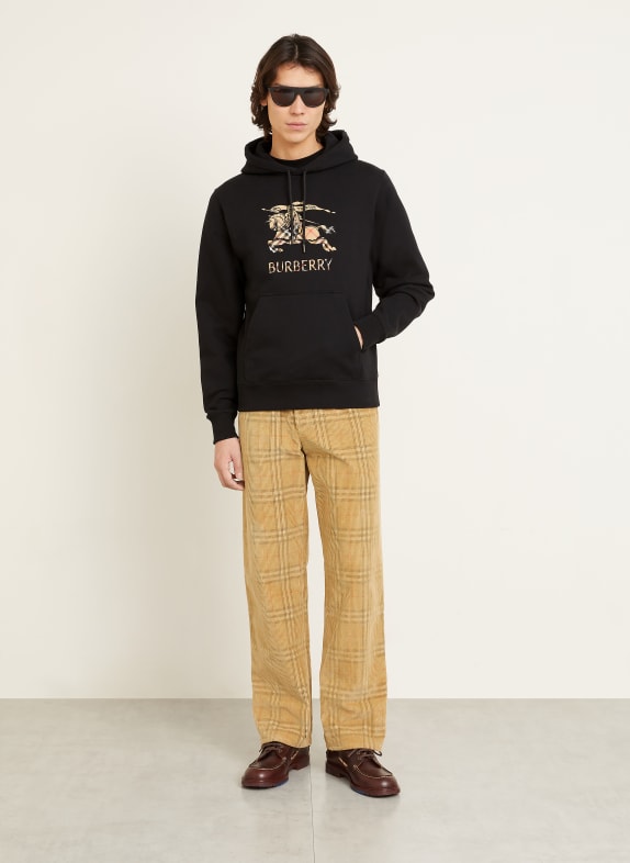 BURBERRY Hoodie REILLY ZWART / BEIGE / ROOD
