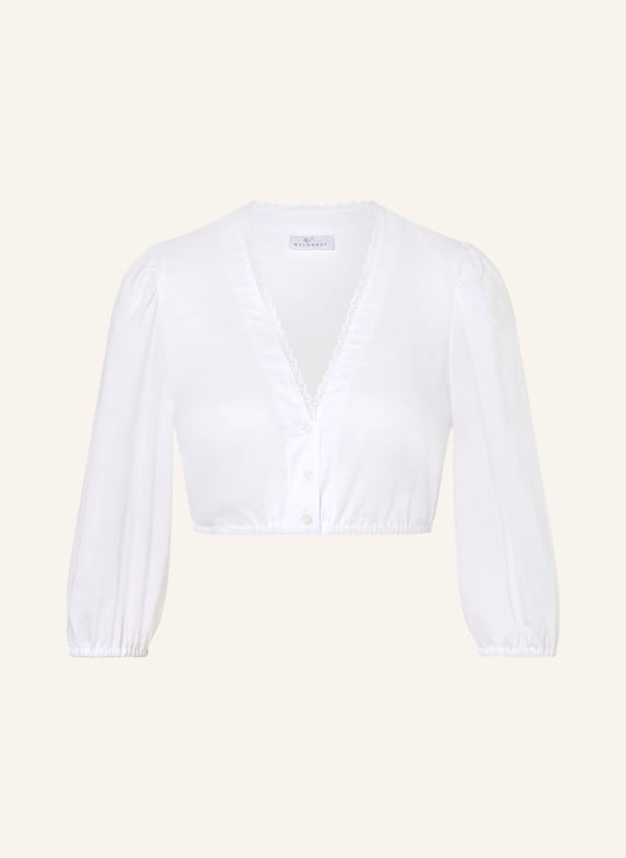 WALDORFF Dirndlbluse mit 3/4-Arm WEISS