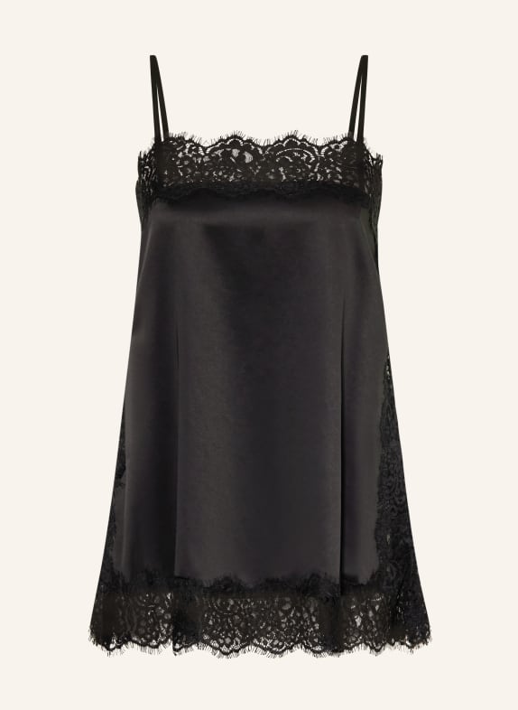 darling harbour Satintop mit Spitze BLACK