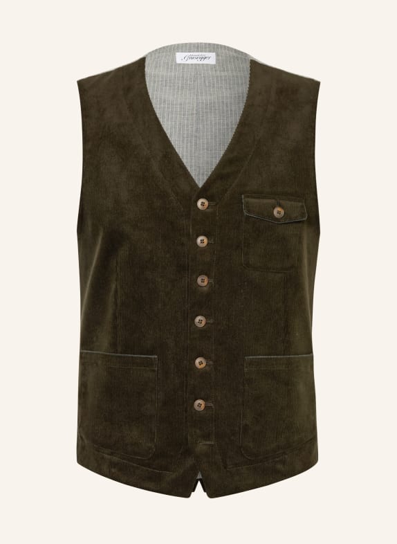Grasegger Anzugweste WUM Slim Fit aus Cord 024 grün