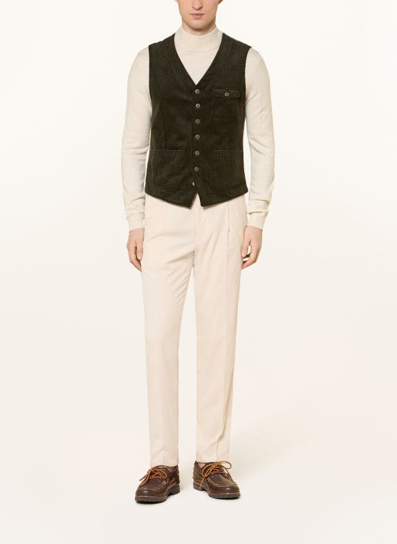 Grasegger Colbertvest WUM Slim Fit van corduroy 024 grün