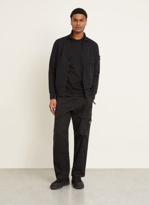 STONE ISLAND Sweatjacke SCHWARZ