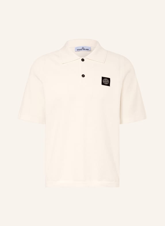 STONE ISLAND Strick-Poloshirt Loose Fit ECRU