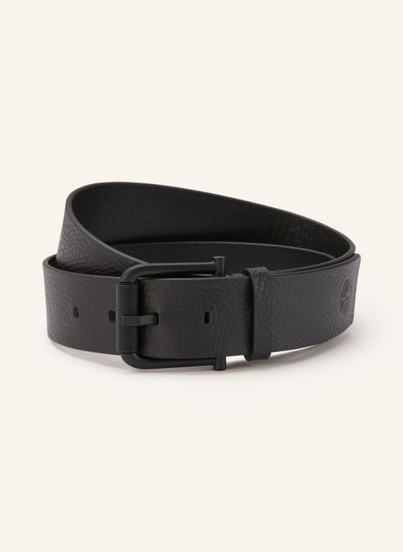 STONE ISLAND Ledergürtel SCHWARZ