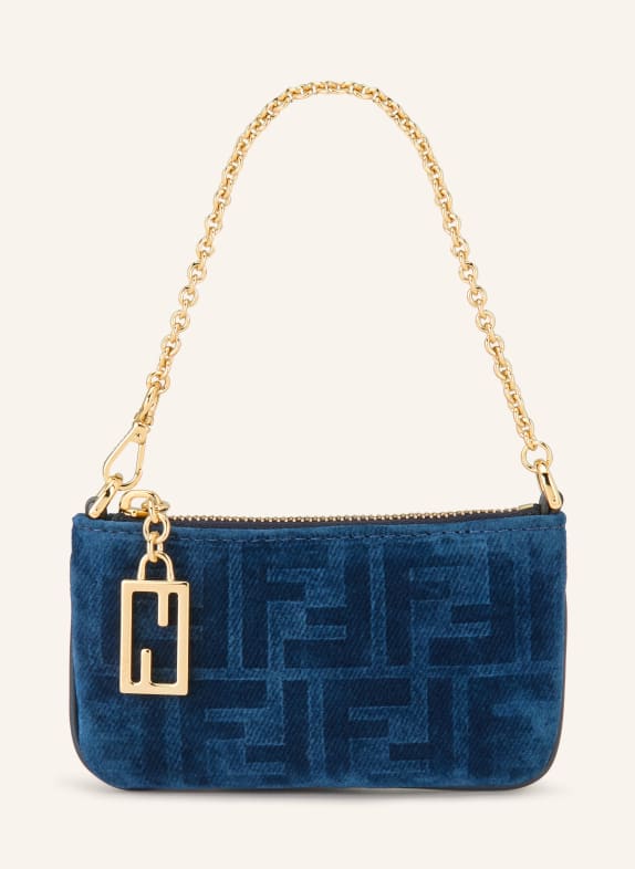 FENDI Clutch DUNKELBLAU / GOLD