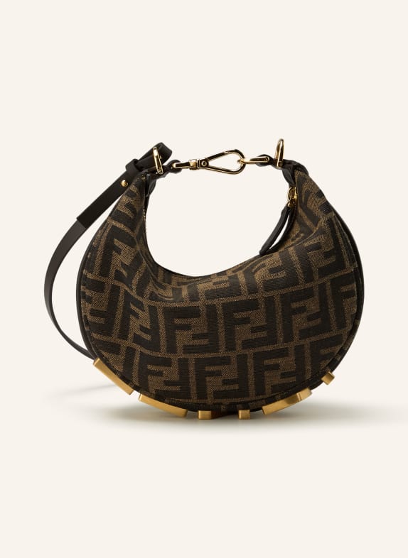 FENDI Umhängetasche FENDIGRAPH MINI SCHWARZ / GOLD