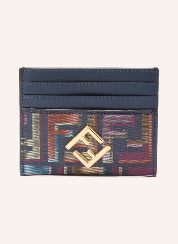 FENDI Kartenetui DUNKELGRAU / GOLD / ORANGE