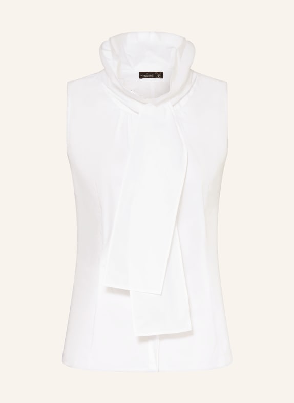 van Laack Bluzka VL-ADRIENN-XX z odpinanym kołnierzykiem BIAŁY