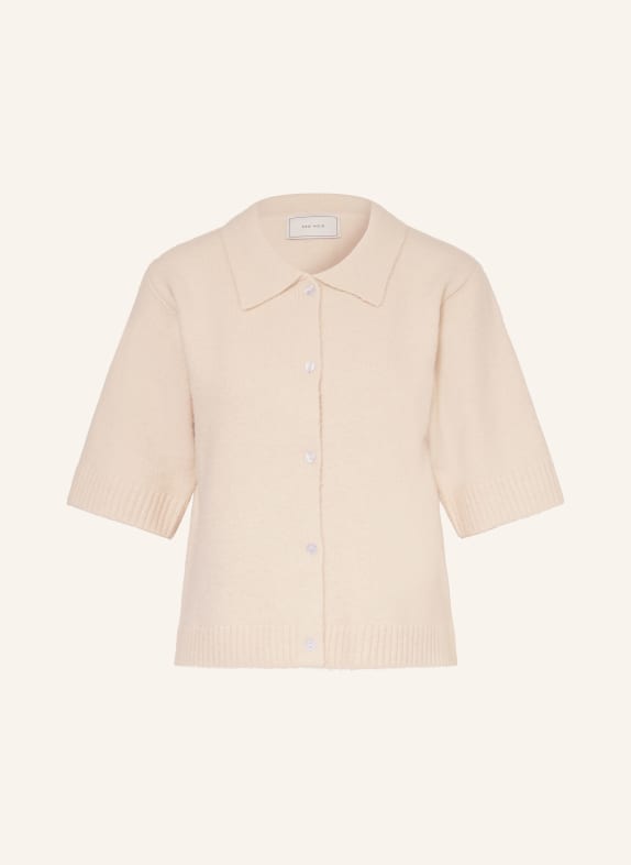 NEO NOIR CUNNA knit blouse with 3/4 sleeves BEIGE