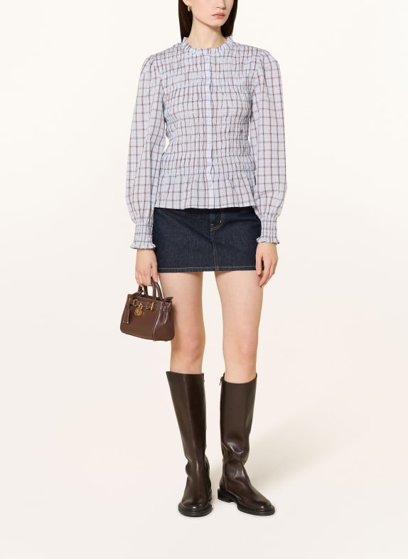 NEO NOIR Bluse MOCCA BLAUGRAU / BRAUN