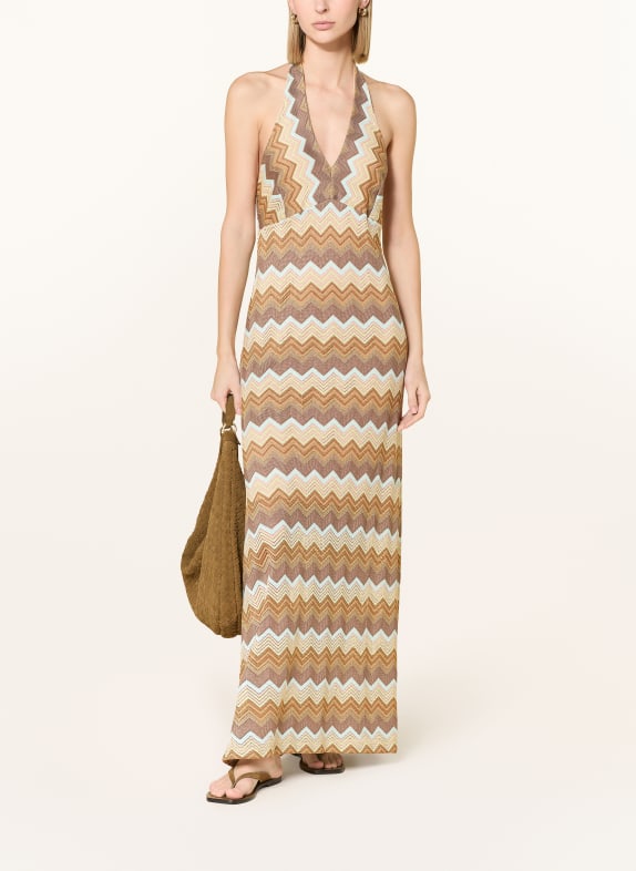 Ana Alcazar jurk BRUIN / GEEL / MINT