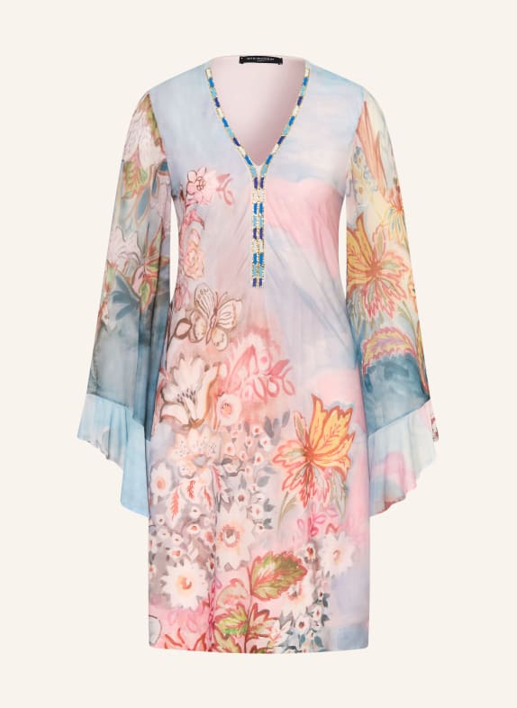 Ana Alcazar Mesh-Kleid mit Schmuckperlen BLAUGRAU / PINK / GRÜN